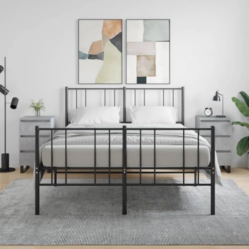 UTSRABFA Nachttische 2 STK. Betongrau badschrank schmal nachttisch for Wohnzimmer Zimmer 40x35x69 cm Holzwerkstoff von UTSRABFA