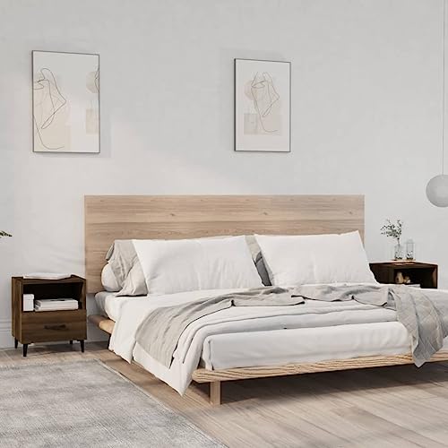 UTSRABFA Nachttische 2 STK. Braun Eichen-Optik Holzwerkstoff nachttische kommode mit schubladen for Schlafzimmer Zimmer von UTSRABFA