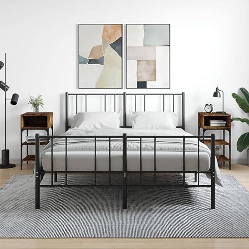 UTSRABFA Nachttische 2 STK. Räuchereiche nachtschrank kommode mit schubladen for Schlafzimmer Wohnzimmer 35x34,5x70 cm Holzwerkstoff von UTSRABFA