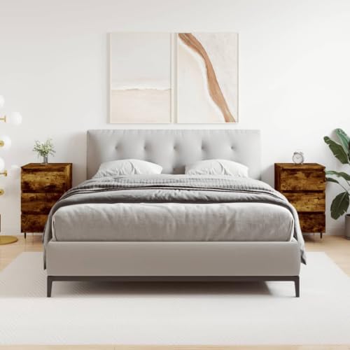 UTSRABFA Nachttische 2 STK. Räuchereiche nachttische kommode mit schubladen for Schlafzimmer Wohnzimmer 40x35x69 cm Holzwerkstoff von UTSRABFA