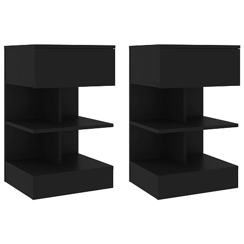 UTSRABFA Nachttische 2 STK. Schwarz beistelltisch badschrank schmal for Schlafzimmer Wohnzimmer 40x35x65 cm UTSRABFA Nachttische 2 STK. Schwarz beistelltisch badschrank schmal for Schlafzimmer Wohnzimmer 40x35x65 cm von UTSRABFA