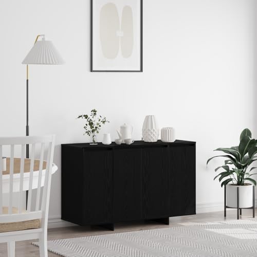 UTSRABFA Schwarzes Eichen-Sideboard Schwarze Eiche Holz flurschrank kleiderschrank for Schlafzimmer Büro 120 x 41 x 75 cm UTSRABFA Schwarzes Eichen-Sideboard Schwarze Eiche Holz flurschrank kleiderschrank for Schlafzimmer Büro 120 x 41 x 75 cm von UTSRABFA