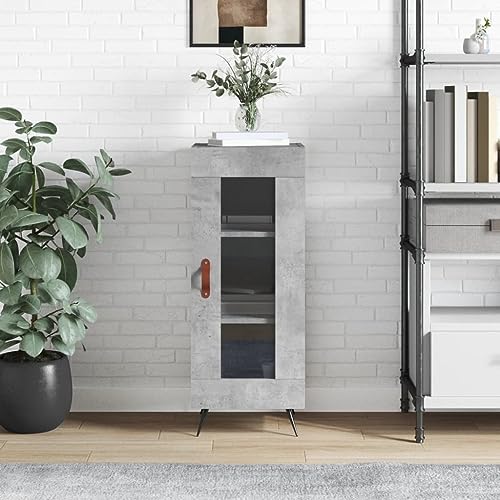 UTSRABFA Sideboard Betongrau kommoden gartenschrank for Innenraum Schlafzimmer 34,5x34x90 cm Holzwerkstoff von UTSRABFA