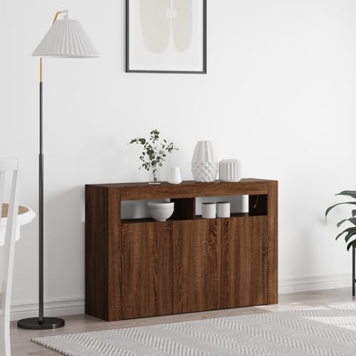 UTSRABFA Sideboard Braune Eiche Verarbeitetes Holz gartenschrank kleiderschrank for Büro Wohnzimmer 116 x 30 x 75 cm UTSRABFA Sideboard Braune Eiche Verarbeitetes Holz gartenschrank kleiderschrank for Büro Wohnzimmer 116 x 30 x 75 cm von UTSRABFA