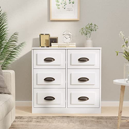 UTSRABFA Sideboard Hochglanz-Weiß Schrank kleiderschrank for Büro Wohnzimmer 70x35,5x67,5 cm Holzwerkstoff UTSRABFA Sideboard Hochglanz-Weiß Schrank kleiderschrank for Büro Wohnzimmer 70x35,5x67,5 cm Holzwerkstoff von UTSRABFA