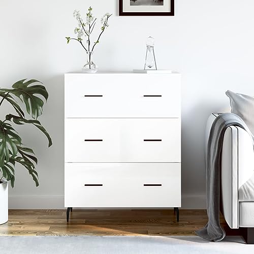 UTSRABFA Sideboard Hochglanz-Weiß flurschrank gartenschrank for Innenraum Schlafzimmer 69,5x34x90 cm Holzwerkstoff UTSRABFA Sideboard Hochglanz-Weiß flurschrank gartenschrank for Innenraum Schlafzimmer 69,5x34x90 cm Holzwerkstoff von UTSRABFA