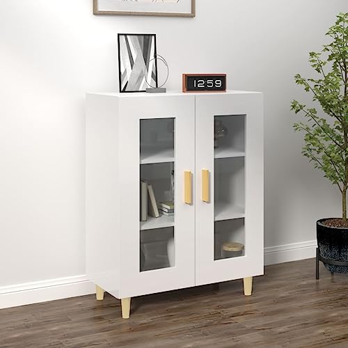 UTSRABFA Sideboard Hochglanz-Weiß flurschrank gartenschrank for Schlafzimmer Wohnzimmer 69,5x34x90 cm Holzwerkstoff UTSRABFA Sideboard Hochglanz-Weiß flurschrank gartenschrank for Schlafzimmer Wohnzimmer 69,5x34x90 cm Holzwerkstoff von UTSRABFA