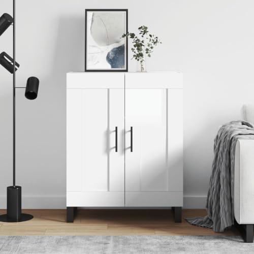 UTSRABFA Sideboard Hochglanz-Weiß gartenschrank gartenschrank for Innenraum Wohnzimmer 69,5x34x90 cm Holzwerkstoff von UTSRABFA