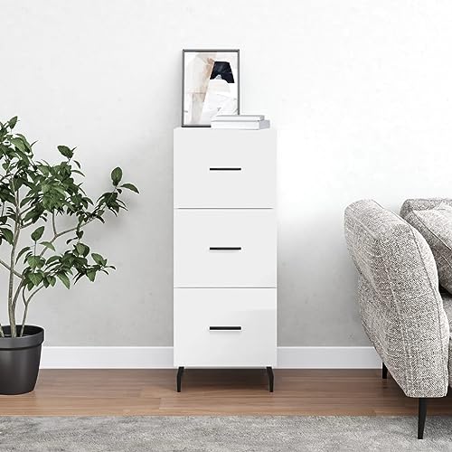 UTSRABFA Sideboard Hochglanz-Weiß gartenschrank kommoden for Innenraum Schlafzimmer 34,5x34x90 cm Holzwerkstoff UTSRABFA Sideboard Hochglanz-Weiß gartenschrank kommoden for Innenraum Schlafzimmer 34,5x34x90 cm Holzwerkstoff von UTSRABFA