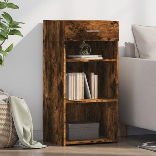 UTSRABFA Sideboard Räuchereiche Schrank kommoden for Büro Schlafzimmer 45x42,5x93 cm Holzwerkstoff von UTSRABFA