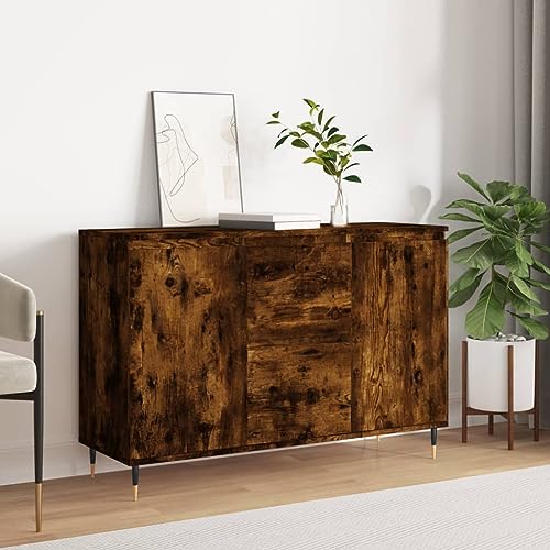 UTSRABFA Sideboard Räuchereiche sideboards kommoden for Wohnzimmer Büro 104x35x70 cm Holzwerkstoff von UTSRABFA