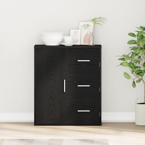 UTSRABFA Sideboard Schwarze Eiche Schrank flurschrank for Büro Schlafzimmer 60 x 31 x 70 cm Holzwerkstoff UTSRABFA Sideboard Schwarze Eiche Schrank flurschrank for Büro Schlafzimmer 60 x 31 x 70 cm Holzwerkstoff von UTSRABFA