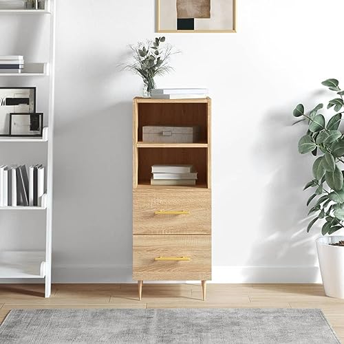 UTSRABFA Sideboard Sonoma-Eiche kleiderschrank gartenschrank for Büro Wohnzimmer 34,5x34x90 cm Holzwerkstoff von UTSRABFA