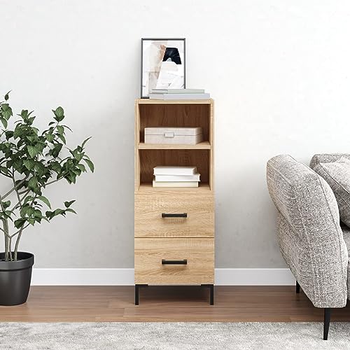 UTSRABFA Sideboard Sonoma-Eiche sideboards flurschrank for Schlafzimmer Büro 34,5x34x90 cm Holzwerkstoff von UTSRABFA