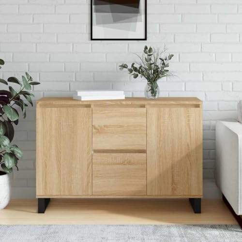 UTSRABFA Sideboard Sonoma-Eiche sideboards kommoden for Schlafzimmer Wohnzimmer 104x35x70 cm Holzwerkstoff von UTSRABFA