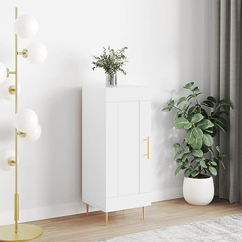 UTSRABFA Sideboard Weiß kleiderschrank gartenschrank for Wohnzimmer Schlafzimmer 34,5x34x90 cm Holzwerkstoff von UTSRABFA