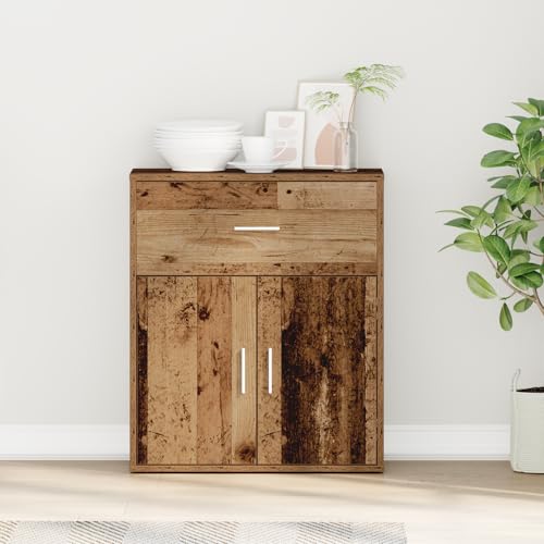UTSRABFA Sideboard mit Schubladen mit Regal mit Speicher mit Tür Altholz flurschrank sideboards for Büro Schlafzimmer 60 x 31 x 70 cm Holzwerkstoff UTSRABFA Sideboard mit Schubladen mit Regal mit Speicher mit Tür Altholz flurschrank sideboards for Büro Schlafzimmer 60 x 31 x 70 cm Holzwerkstoff von UTSRABFA
