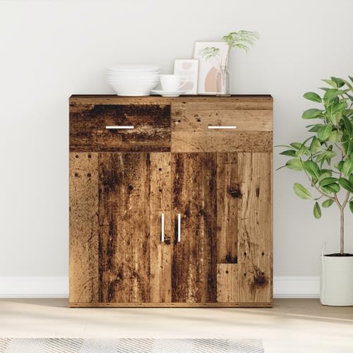 UTSRABFA Sideboard mit Schubladen mit Regal mit Speicher mit Tür Altholz gartenschrank gartenschrank for Wohnzimmer Schlafzimmer 79 x 38 x 80 cm Holzwerkstoff UTSRABFA Sideboard mit Schubladen mit Regal mit Speicher mit Tür Altholz gartenschrank gartenschrank for Wohnzimmer Schlafzimmer 79 x 38 x 80 cm Holzwerkstoff von UTSRABFA