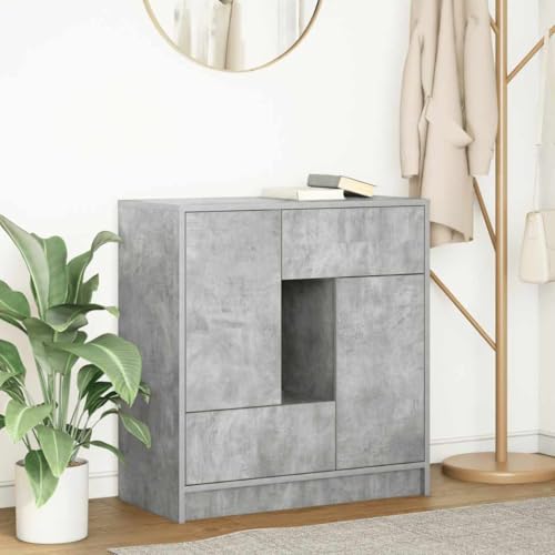 UTSRABFA Sideboard mit Schubladen und Türen Betongrau kommoden Schrank for Wohnzimmer Innenraum 70,5x34x74,5 cm UTSRABFA Sideboard mit Schubladen und Türen Betongrau kommoden Schrank for Wohnzimmer Innenraum 70,5x34x74,5 cm von UTSRABFA