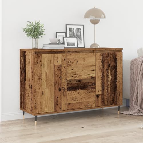 UTSRABFA Sideboard mit Türen & Schubladen Altholz gartenschrank sideboards for Innenraum Wohnzimmer 101,5x35x70 cm UTSRABFA Sideboard mit Türen & Schubladen Altholz gartenschrank sideboards for Innenraum Wohnzimmer 101,5x35x70 cm von UTSRABFA
