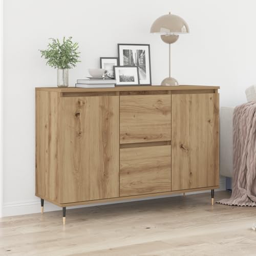UTSRABFA Sideboard mit Türen & Schubladen Artisan Eiche gartenschrank flurschrank for Büro Schlafzimmer 101,5x35x70 cm UTSRABFA Sideboard mit Türen & Schubladen Artisan Eiche gartenschrank flurschrank for Büro Schlafzimmer 101,5x35x70 cm von UTSRABFA