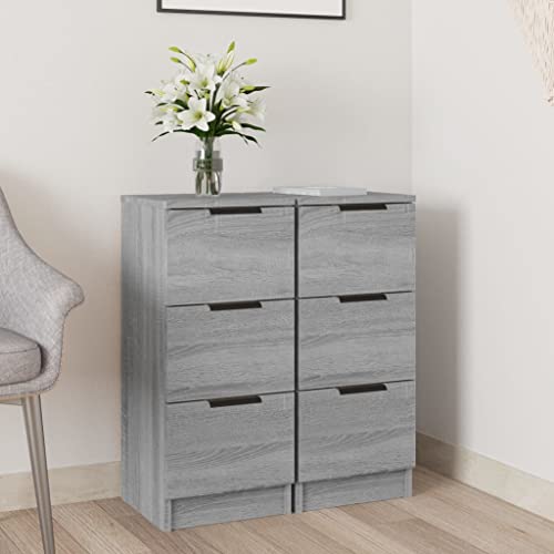 UTSRABFA Sideboards 2 STK. Grau Sonoma gartenschrank flurschrank for Wohnzimmer Schlafzimmer 30x30x70 cm Holzwerkstoff UTSRABFA Sideboards 2 STK. Grau Sonoma gartenschrank flurschrank for Wohnzimmer Schlafzimmer 30x30x70 cm Holzwerkstoff von UTSRABFA