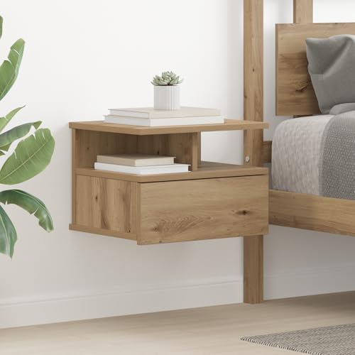UTSRABFA Wand-Nachttisch Artisan Eiche kommode mit schubladen nachttisch for Wohnzimmer Schlafzimmer 40x31x27 cm Holzwerkstoff UTSRABFA Wand-Nachttisch Artisan Eiche kommode mit schubladen nachttisch for Wohnzimmer Schlafzimmer 40x31x27 cm Holzwerkstoff von UTSRABFA