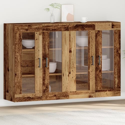 UTSRABFA Wandregale 2er Set aus Altholz gartenschrank kommoden for Schlafzimmer Innenraum 69,5 x 34 x 90 cm, Konstruktionsholz UTSRABFA Wandregale 2er Set aus Altholz gartenschrank kommoden for Schlafzimmer Innenraum 69,5 x 34 x 90 cm, Konstruktionsholz von UTSRABFA
