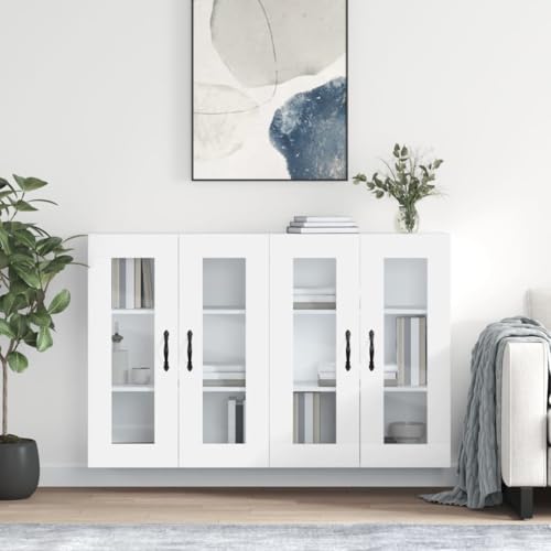 UTSRABFA Wandschränke 2 STK. Weiß Holzwerkstoff gartenschrank flurschrank for Schlafzimmer Innenraum von UTSRABFA