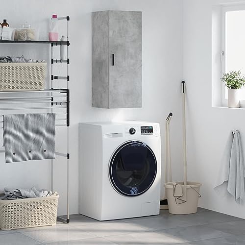 UTSRABFA Wandschrank Betongrau gartenschrank flurschrank for Innenraum Schlafzimmer 34,5x34x90 cm von UTSRABFA