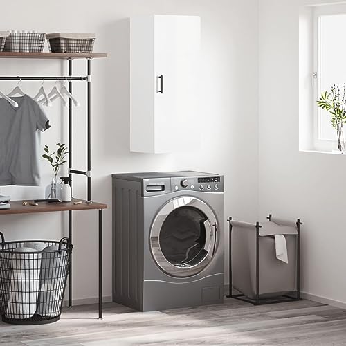 UTSRABFA Wandschrank Hochglanz-Weiß gartenschrank flurschrank for Schlafzimmer Wohnzimmer 34,5x34x90 cm von UTSRABFA