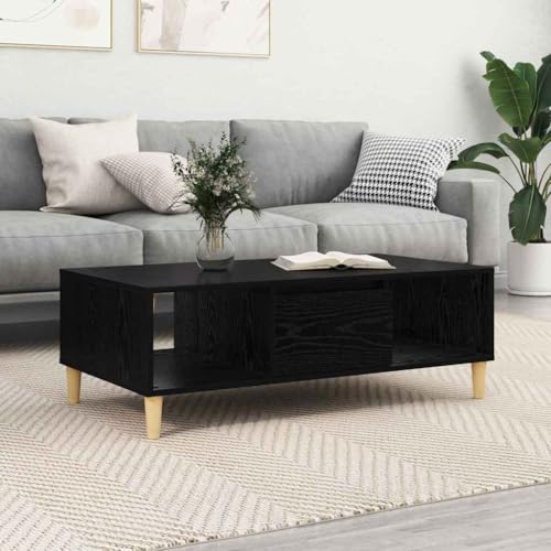 UTSRABFA mit Speicher mit Tür Schwarze Eiche Tisch Wohnzimmer couchtisch for Esszimmer Innenraum 103,5 x 60 x 35 cm Holzwerkstoff UTSRABFA mit Speicher mit Tür Schwarze Eiche Tisch Wohnzimmer couchtisch for Esszimmer Innenraum 103,5 x 60 x 35 cm Holzwerkstoff von UTSRABFA