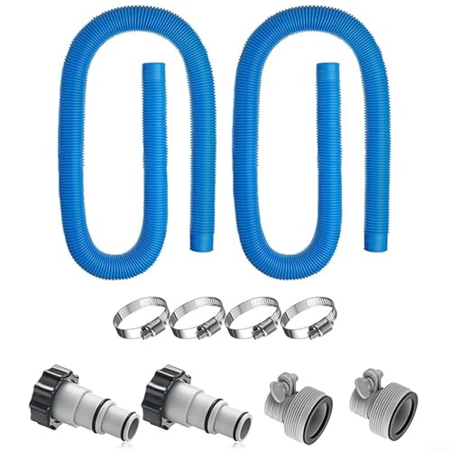 1 12,7 cm Poolfilterschlauch-Ersatz-Set mit Edelstahl-Klemmen für oberirdische Pool-Wartung (C) von UTTASU