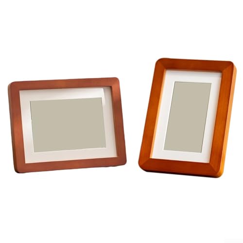 10,2 x 15,2 cm Bilderrahmen mit abgerundeten Ecken aus Holz, ausgestattet mit hängenden Hardware und Staffelei-Ständer, entworfen, um Fotos elegant zu präsentieren von UTTASU