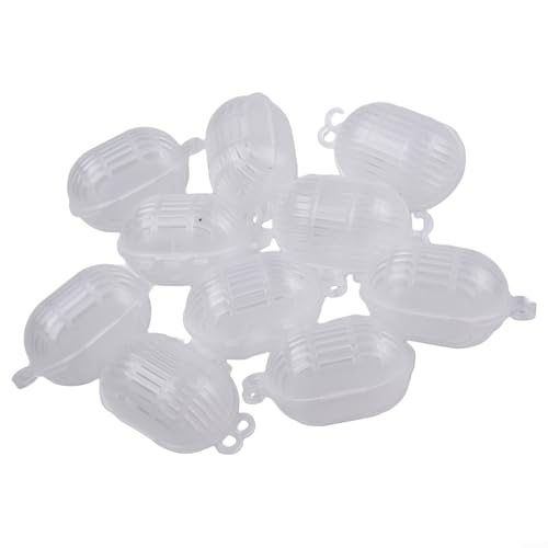 10 Angelköderkäfige, umweltfreundliches Material, entworfen für langlebiges und effektives Angeln (weiß) von UTTASU