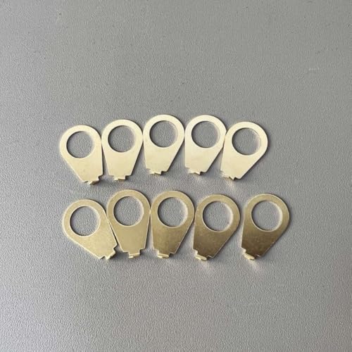 10 Stück Gitarrenknöpfe Zeigerplatten für E-Gitarre Metall Indikator Unterlegscheiben (Gold) von UTTASU