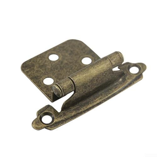 10 Stück robuste selbstschließende Overlay-Schrankscharniere für Möbeltüren, geeignet für Küchenschränke, Holz, Metall oder Kunststoff (grüne Bronze) von UTTASU