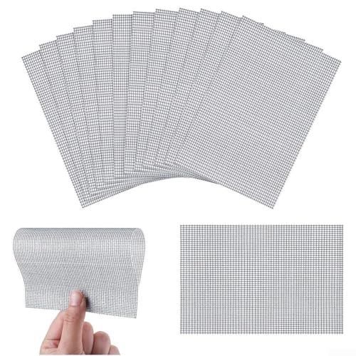 10 x Netz-Reparaturflicken für Fenster, Tür, Zelt und Pool-Skimmer, Fiberglas-Material mit Selbstmontage für einfache Befestigung von UTTASU