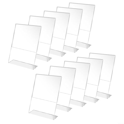 10er Set Acryl Präsentationsständer für Fotos und Memos Stilvolle Schreibtisch-Präsentationslösung (D) von UTTASU