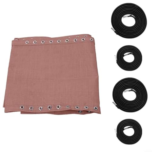 160 x 43 cm Strandkorb-Ersatzstoff mit elastischem Seil-Set und wasserdicht für den Außenbereich, 1 x Stuhltuch, 4 x Stoffschnur (Kaffee) von UTTASU