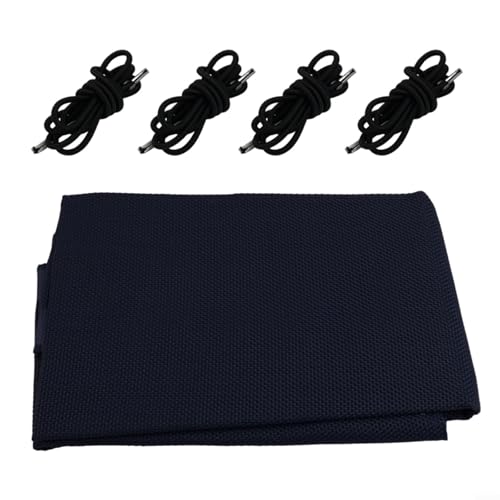 160 x 43 cm Strandkorb-Ersatzstoff mit elastischem Seil-Set und wasserdicht für den Außenbereich, 1 x Stuhltuch, 4 x Stoffschnur (Marineblau) von UTTASU