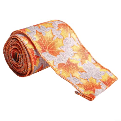 180 Zoll Herbst Ernte Band für Thanksgiving Dekorationen mit Kürbis und Plaid Motiv (G) von UTTASU