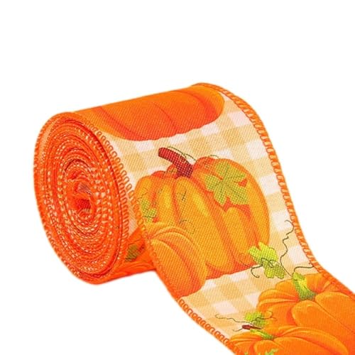 180 Zoll Herbst Ernte Band für Thanksgiving Dekorationen mit Kürbis und Plaid Motiv (H) von UTTASU