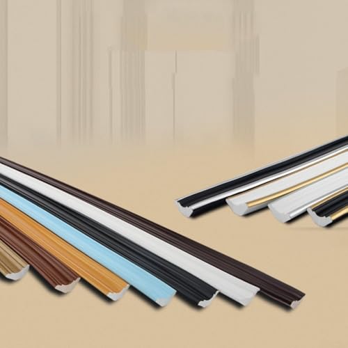 1M 3D PVC Sockelleiste für die Verschönerung des Hauses, einfach anzubringen auf Fliesen, Holz, Glas und mehr (Schwarz Silber) von UTTASU