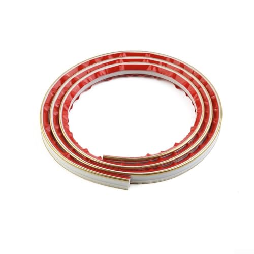 1M 3D PVC Sockelleiste für die Wohnungsaufwertung, einfach anzubringen auf Fliesen, Holz, Glas und mehr (Gold gefüttert) von UTTASU
