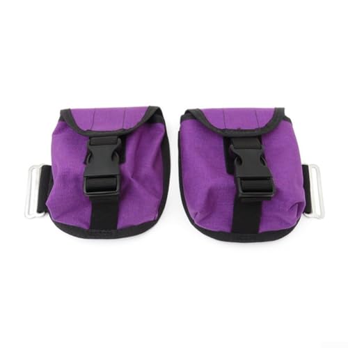 2 Pack Scuba Diving Weight Bag, 2kg with Quick Release Buckle for Comfortable Diving and Weight Adjustment (Purple) von UTTASU