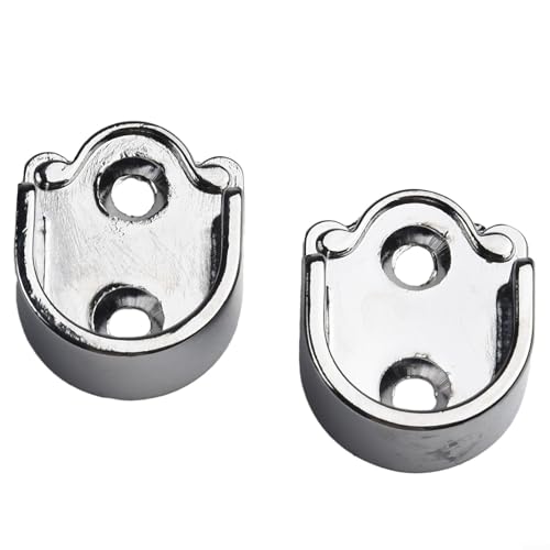2 Stück Schrankstangen-Halterung, Zinklegierung, Rohrhalter, rundes Ende für Kleiderschrank, Kleiderstange (19 mm) von UTTASU