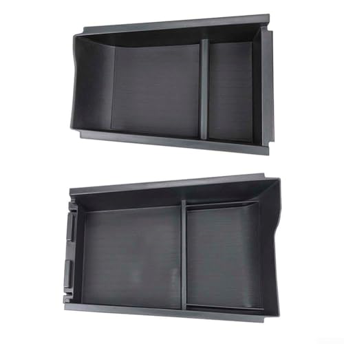 2 x Konsolen-Aufbewahrungsbox, ABS, schwarz, Innenarmlehne, Konsole, zentrale Aufbewahrungsbox für Hyundai IONIQ 6, Mittelkonsole Organizer Tray Aufbewahrungsbox von UTTASU