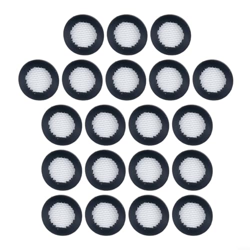 20 Gummi-Unterlegscheiben mit Edelstahlgewebe für Schlauch- und Duschkopffilter, passend für 1,27 cm Wasserhahnköpfe, um Schmutz zu verhindern und Wasserverschwendung zu reduzieren (20 Stück) von UTTASU