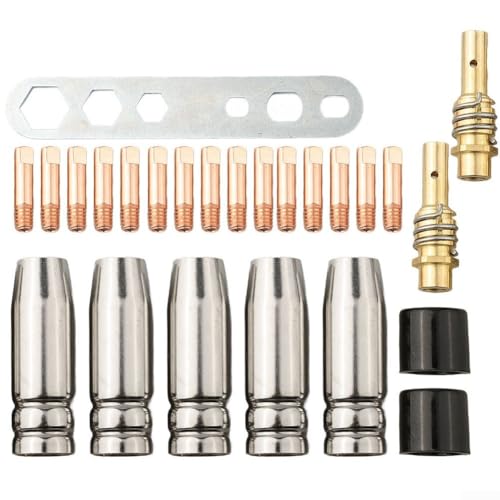 20 Stück für MIG-Schweißzubehör-Set mit Düsen und Isolatoren für M6 0 8 mm Taschenlampe, einfache Montage für alle Schweißprofis 20 Stück für MIG-Schweißzubehör-Set mit Düsen und Isolatoren für M6 0 8 mm Taschenlampe, einfache Montage für alle Schweißprofis von UTTASU